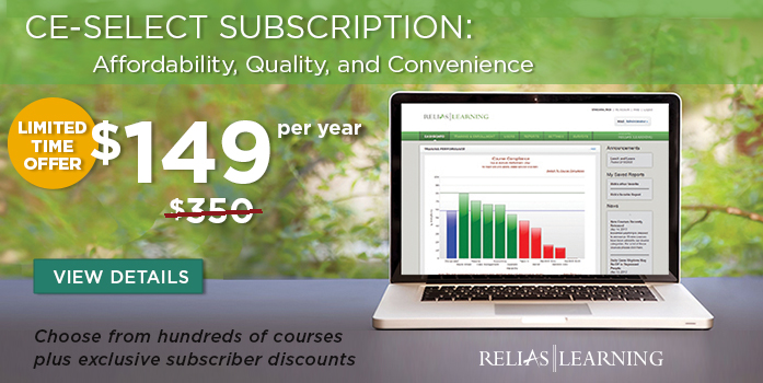 Hundreds of accredited courses for only $99 CE Select online course subscription
